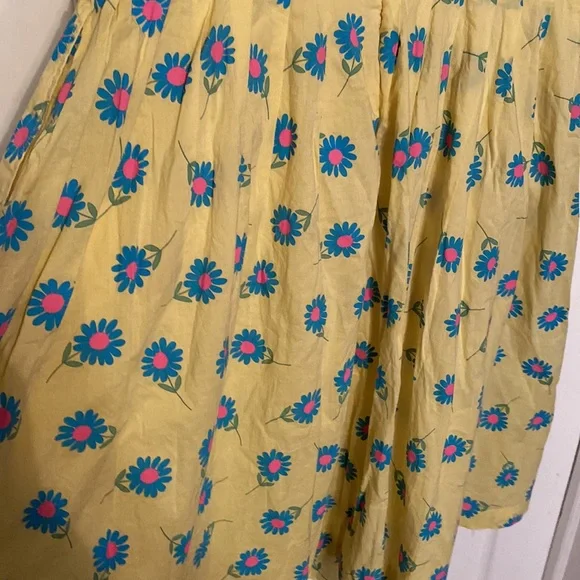 Vintage J. Peterman Yellow Floral Dress size 16 - Picture 3 of 7